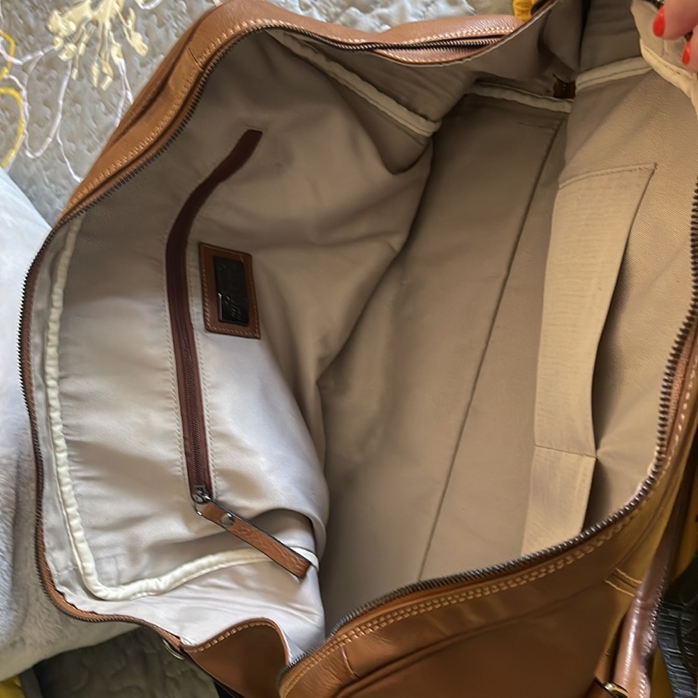 Valentino Brown Leather Weekender Bag - Picture 7 of 11